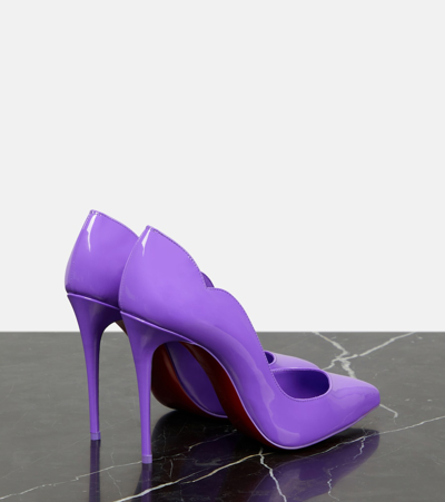 Shop Christian Louboutin Hot Chick Patent Leather Pumps In Purple