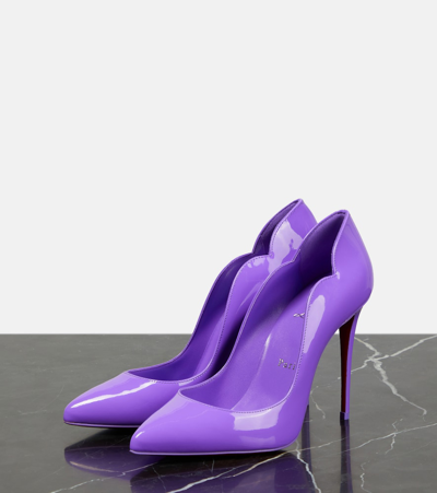 Shop Christian Louboutin Hot Chick Patent Leather Pumps In Purple