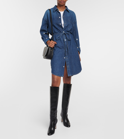 Shop Citizens Of Humanity Kayla Denim Minidress In Blue