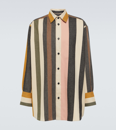 Shop Jw Anderson Striped Cotton Shirt In Multicoloured
