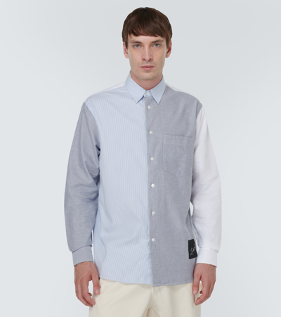 Shop Jw Anderson Patchwork Cotton Oxford Shirt In Multicoloured