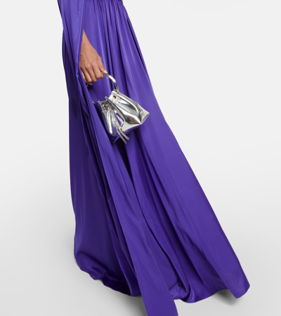Safiyaa Bridal Chiffon Cape Gown In White