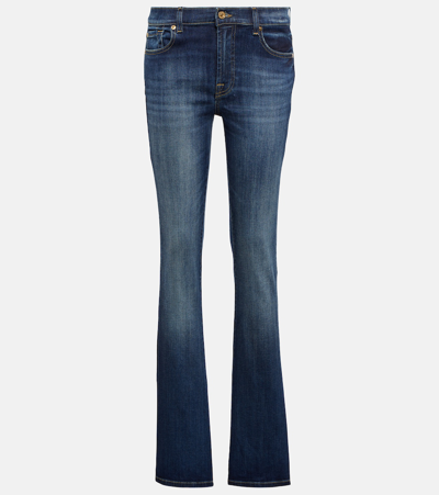Shop 7 For All Mankind Low-rise Bootcut Jeans In Blue