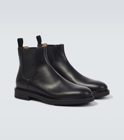 Gianvito Rossi Douglas Elastic-panel Chelsea Boots In Black
