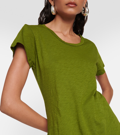 Shop Velvet Odelia Cotton T-shirt In Green
