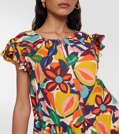 Shop Velvet Alexandra Printed Minidress In Multicoloured
