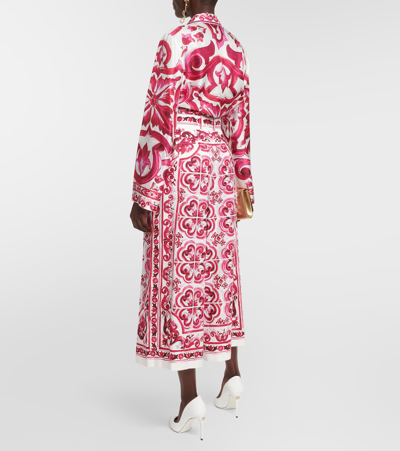 Shop Dolce & Gabbana Printed High-rise Cotton Poplin Culottes In Multicoloured