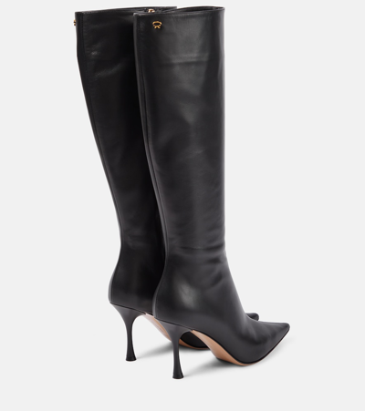 Shop Gianvito Rossi Leather Knee-high Boots In Black