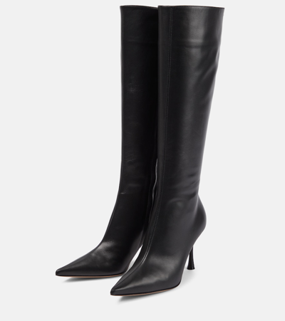 Gianvito Rossi Leather Bea Cuissard Over-the-knee Boots 85 In Black