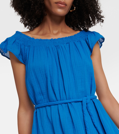 Velvet Justine Cotton Midi Dress In Neutrals