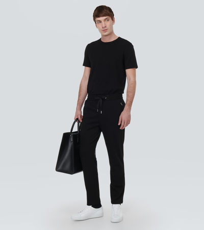 Shop Dolce & Gabbana Logo Jersey Sweatpants In Black