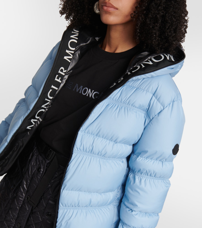 Shop Moncler Yser Quilted Ripstop Down Jacket In Blue