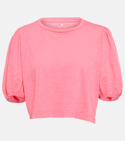 Shop Velvet Hilary Cotton Blend Top In Pink