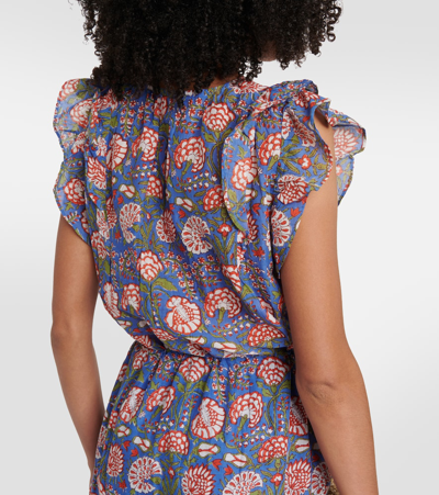 Velvet Rosalina Cotton Midi Dress In Multicoloured