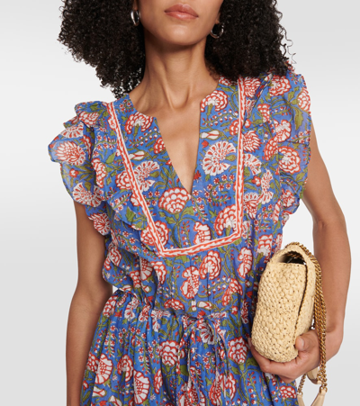 Velvet Rosalina Cotton Midi Dress In Multicoloured