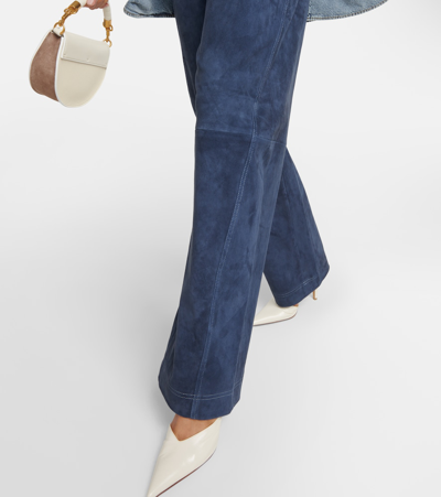 Stouls Cassidy Wide-leg Leather Pants In Blue