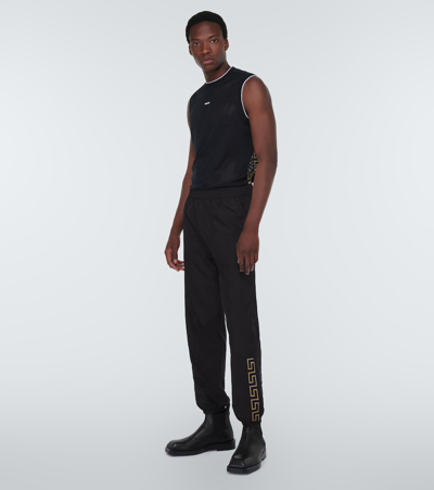 Versace La Greca Sweatpants In Black