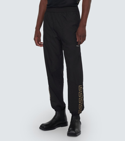 Versace La Greca Sweatpants In Black