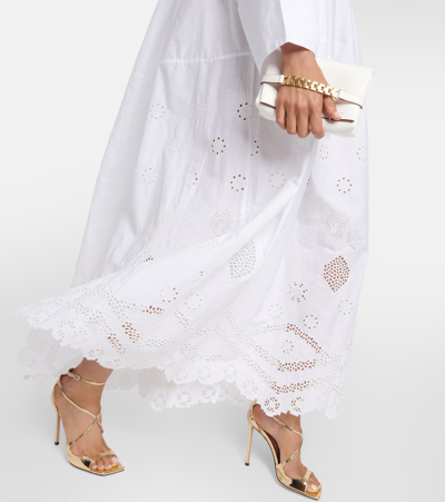 Shop Nili Lotan Nelya Embroidered Cotton Maxi Dress In White