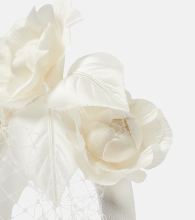 Jennifer Behr Bridal Camelia Silk-blend Headband In White