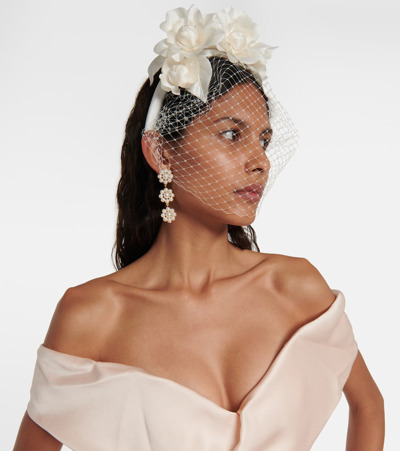 Jennifer Behr Bridal Camelia Silk-blend Headband In White