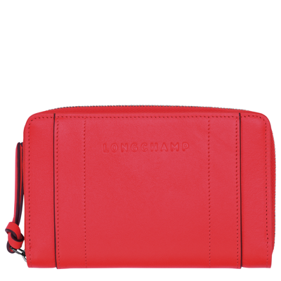 Shop Longchamp Portefeuille  3d In Red