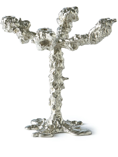 Shop Polspotten Drip 4 Candle Holder In Silber