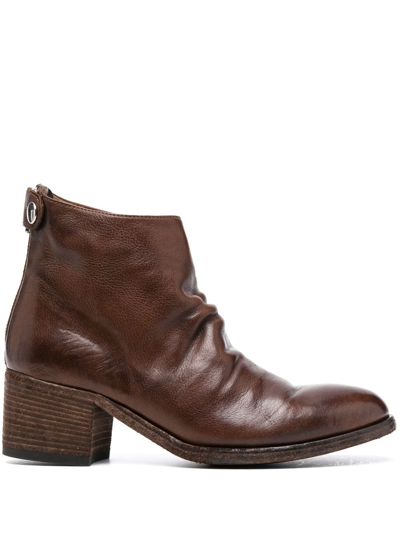 Shop Officine Creative Denner 113 Leather 55mm Boots In Brown