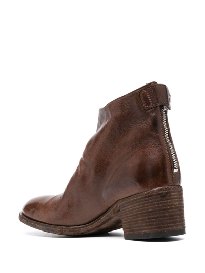 Shop Officine Creative Denner 113 Leather 55mm Boots In Brown