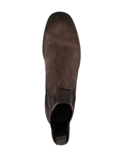 Shop Officine Creative Chronicle Suede Chelsea Boots In Brown