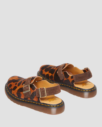 Shop Dr. Martens' Jorge Made In England Hair On Slingback Mule In Brown,tan,leopard