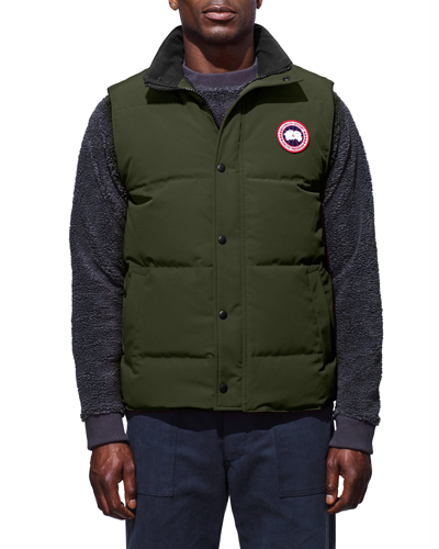 Shop Canada Goose Garson Puffer Vest In Military Green