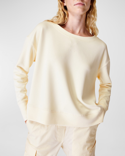 Shop Sweaty Betty Sand Wash Cloudweight Pullover In Lily White