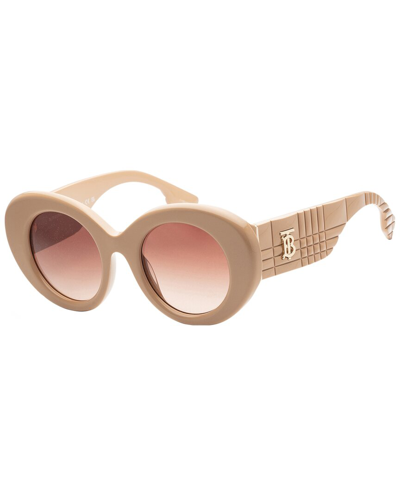 Shop Burberry Women's Be4370u 49mm Sunglasses In Beige