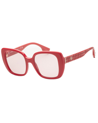 Shop Burberry Women's Be4371 52mm Sunglasses In Red