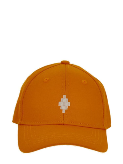Shop Marcelo Burlon County Of Milan Kids Logo Embroidered Baseball Cap In Orange