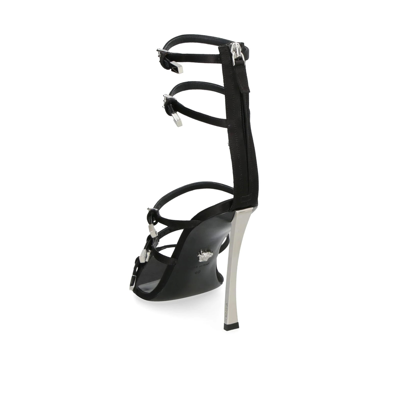 Shop Versace Pin-points Sandals In Black