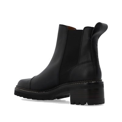 Shop See By Chloé Mallory Leather Boots In Black
