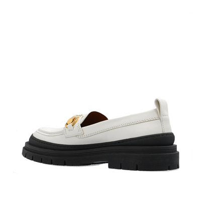 Shop See By Chloé Lylia Leather Loafers In White