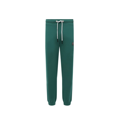 Shop Palm Angels Cotton Sweatpants In Green