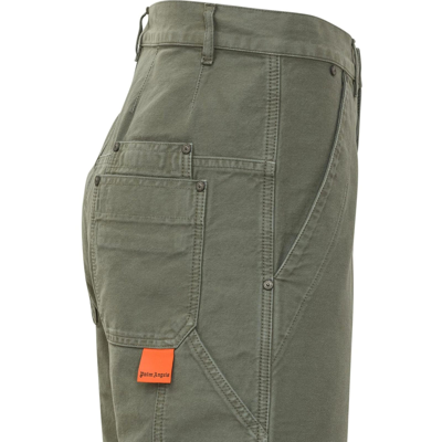 Shop Palm Angels Cotton Pants In Green