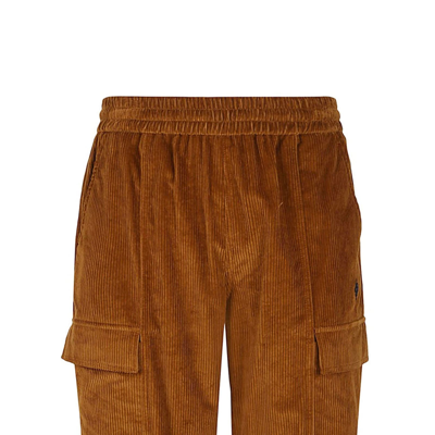 Shop Marcelo Burlon County Of Milan County Of Milan Velvet Pants In Brown