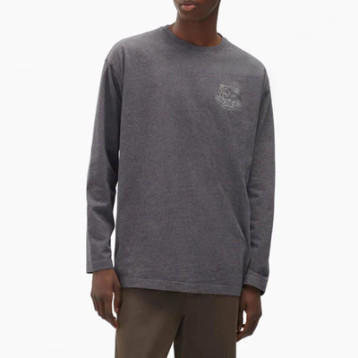 Shop Kenzo Cotton T-shirt In Gray