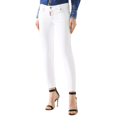 Shop Dsquared2 Cotton Denim Jeans In White