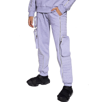 Shop Balmain Cotton Sweatpants In Gray