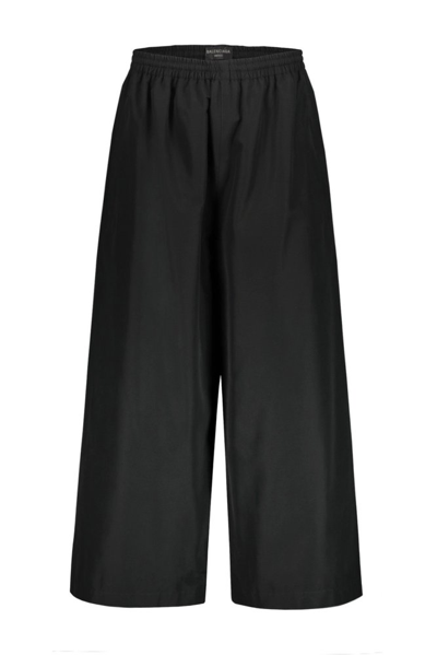 Shop Balenciaga Cropped Track Pants In Black