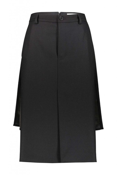 Shop Balenciaga Front Panel Detail Pencil Skirt In Black