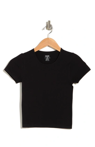 Shop Elodie Short Sleeve Seamless T-shirt In Black