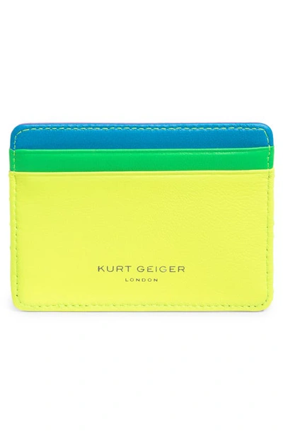 Shop Kurt Geiger Leather Card Holder In Yellow