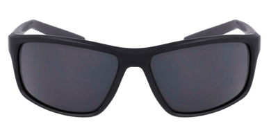 Shop Nike Adrenaline 22 Rectangular Frame Sunglasses In Black